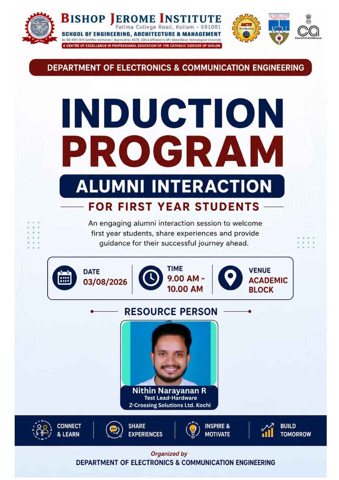 Department of ECE Hosts Inspiring Alumni Interaction Session for First-Year Students